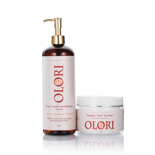 Moisture Lock-In Duo : Happy Hair Butter + 3-in-1 Multi Conditioner